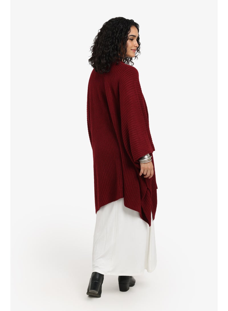 Carina Knitted Loose Fit Poncho - Image 3