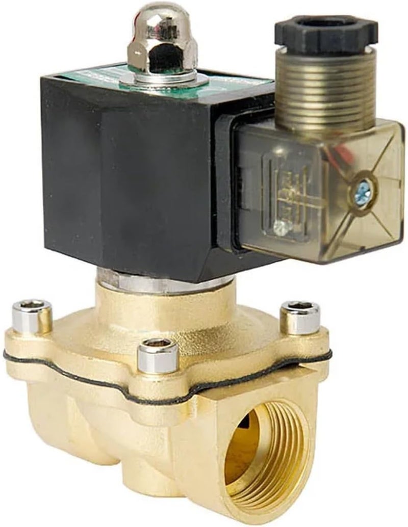 Solenoid Valve, Solenoid Valve IP65 Brass 1 2 With LED Power Indicator 24V 12V 220 110 Normally Closed Electric,for Air Conditioning(L-220-epdm-seal)