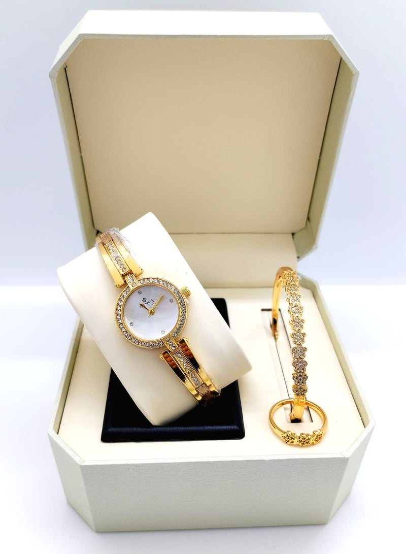 XII Women's watch set consisting of a watch, bracelet and ring