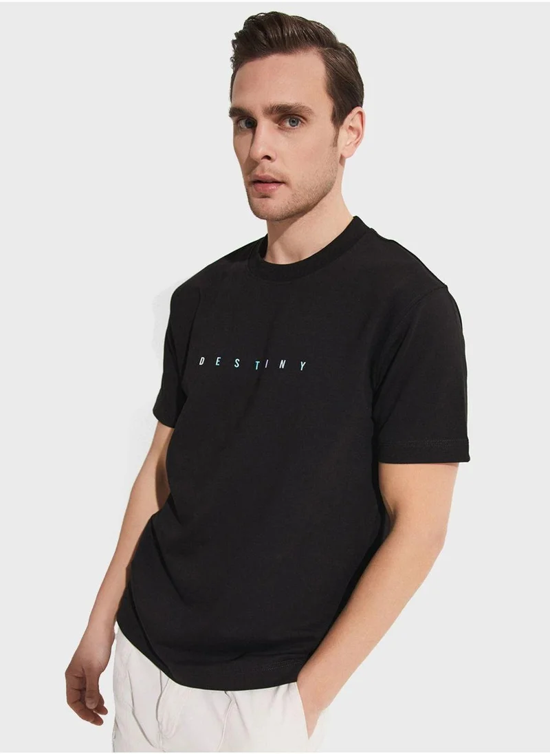 JUNE Printed Crew Neck T-Shirt