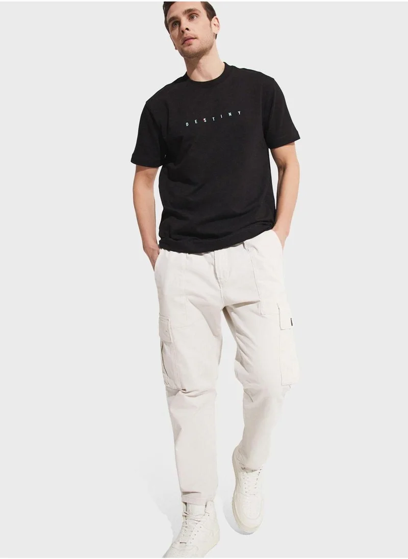 JUNE Printed Crew Neck T-Shirt