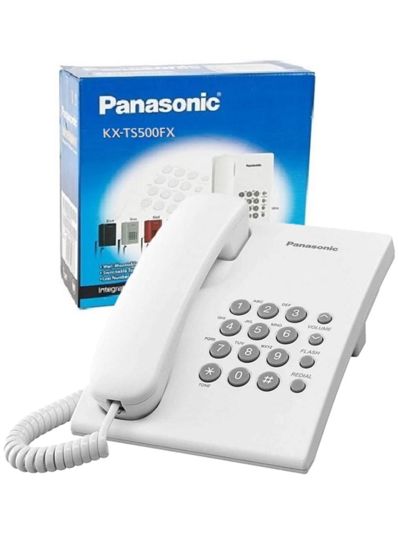 باناسونيك مجموعة هاتف أرضي بسلك واحد KX-TS500FX - Image 1