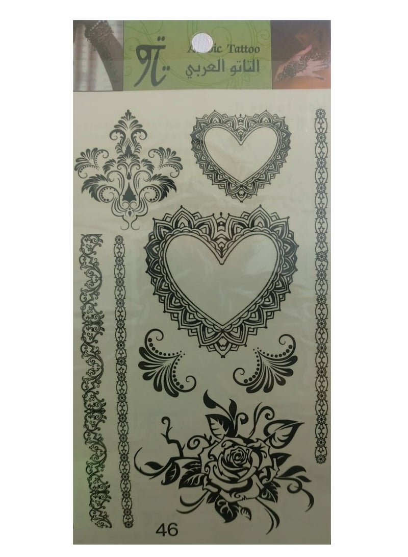 Generic Temporary tattoo sticker various shapes
