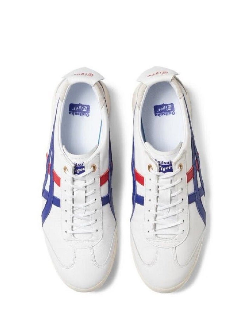 Onitsuka Tiger Mexico66 EX Thick Sole Colorblock Sneakers White/Blue/Red For Men and Women - Image 3