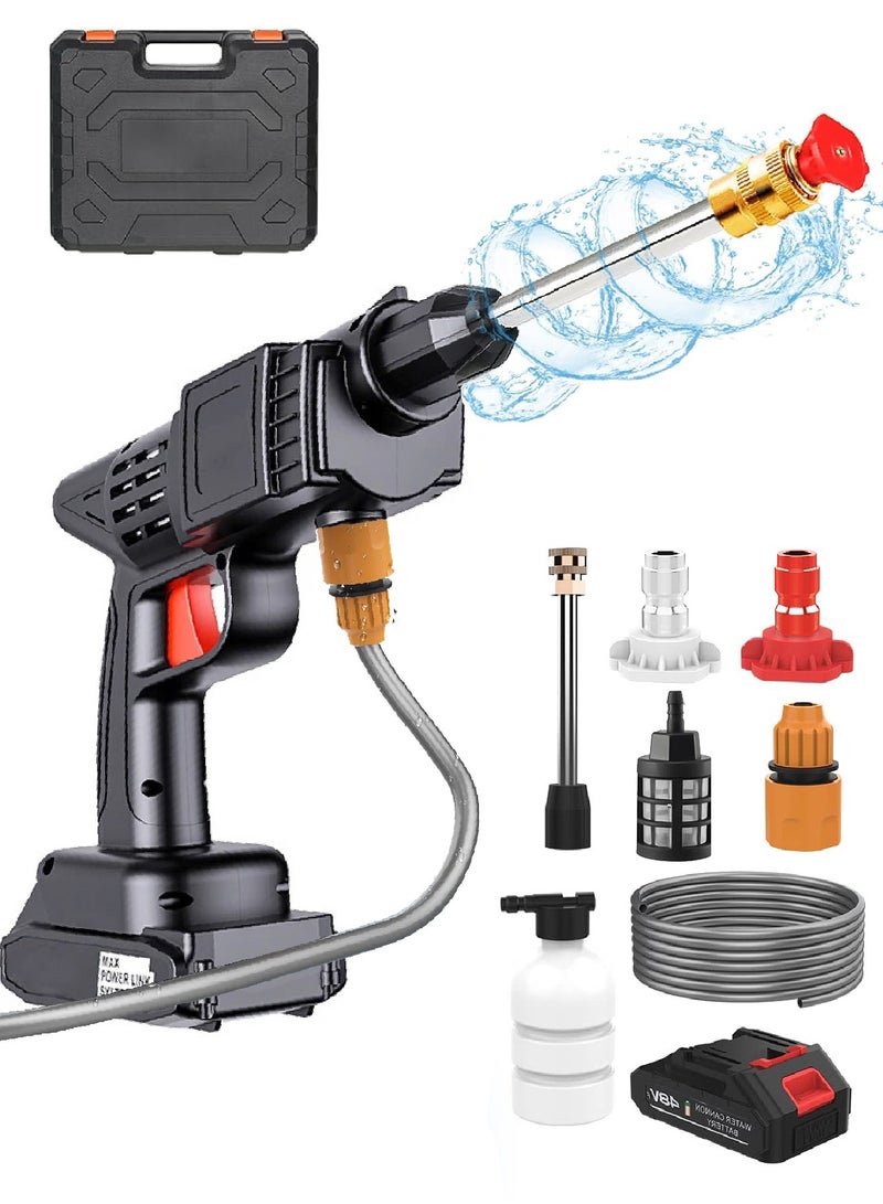 كراون جهاز ماكينة غسيل لضخ الماء بالضغط لاسلكي يصل الى 9 متر بطارية ليثيوم 3600hAm بقوة 260واط قابلة لإعادة الشحن - Image 1