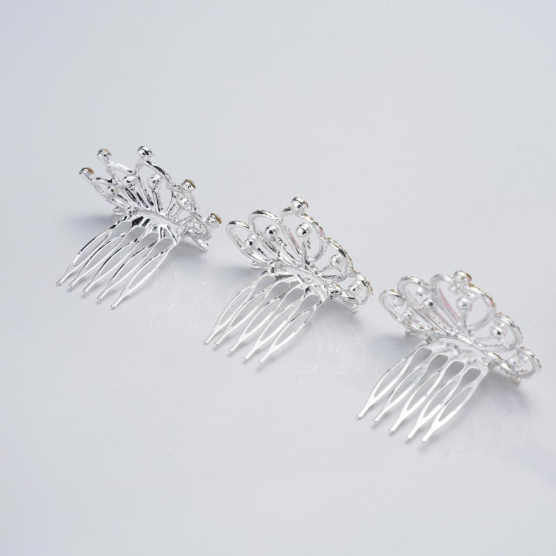 JINYEAH Mini Crowns Pearl Tiaras Mini Tiara Headband Rhinestone Princess Hair Accessories Tiny Crown Hair Clip Small Tiara Crown Headband for Women Birthday Party Halloween Wedding Doll Decor 3pcs - Image 2