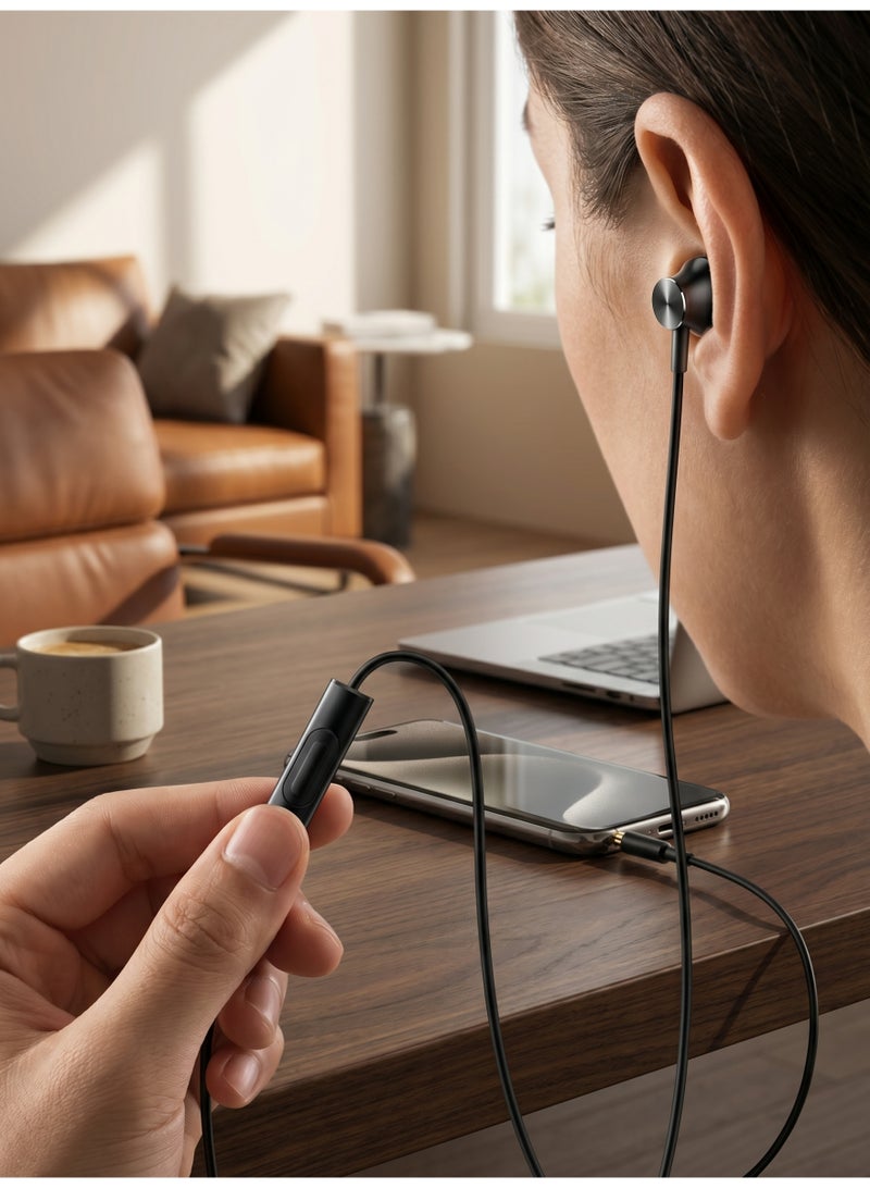 WELLTECH 3.5mm Wired Earphones with Mic Pure Voice Clear Sound AUX Headphones Noise Isolation In Ear Headset for Android Laptop Tablet Gaming Calls WELLTECH STONE03 - Image 5