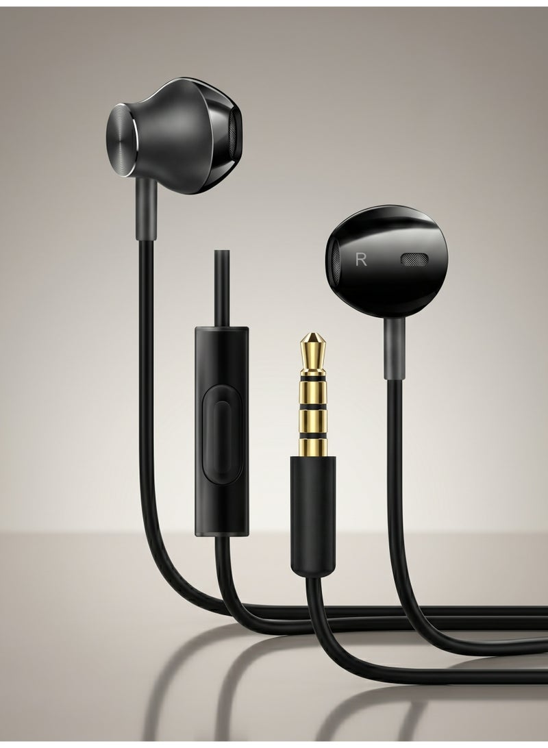 WELLTECH 3.5mm Wired Earphones with Mic Pure Voice Clear Sound AUX Headphones Noise Isolation In Ear Headset for Android Laptop Tablet Gaming Calls WELLTECH STONE03 - Image 2