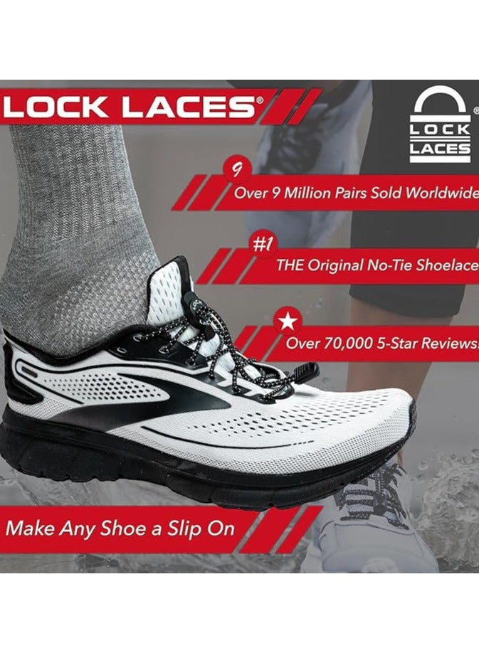 LOCK LACES Shoe Laces, Elastic No Tie Shoe Laces, Black color One Size Fits All, for Kids and Adults, Elastic No Tie Shoe Laces - Image 3