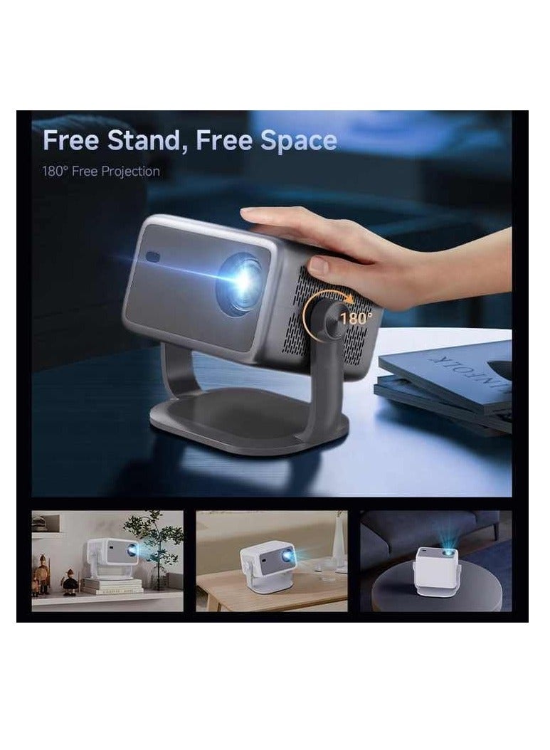 Mini Portable LED LCD Android Smart Projector Full HD 1080P & 4K Keystone Correction for Home Theater & Cinema Beamer 390 ANSI WIFI Bluetooth HDMI USB