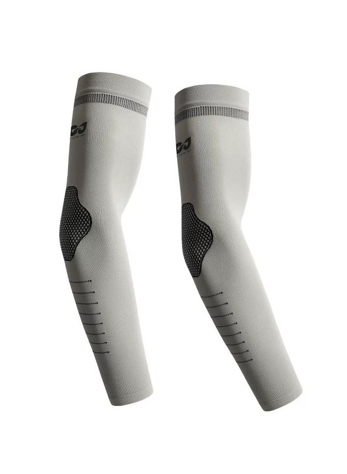 Goolsky Unisex Summer Ice Silk UV Protection Arm Sleeves – Seamless Quick-Dry Moisture-Wicking Cycling Camping Hiking Sports Sleeves  - Image 4