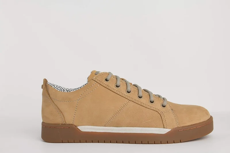 كاتربلر Brown Leather Lace-Up Sneakers