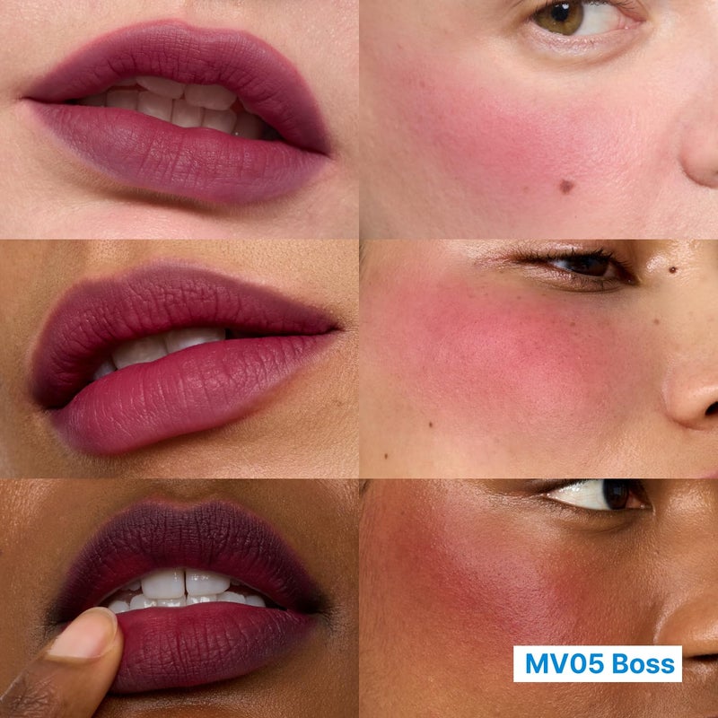 fwee Blurry Pudding Pot | Airbrushed Blush & Lip, Buildable & High Pigment, Long-lasting, Lightweight, Natural Soft Matte Finish, Satin Finish Blurring Blush - Boss (Deep Plum) | 0.17 oz - Image 2