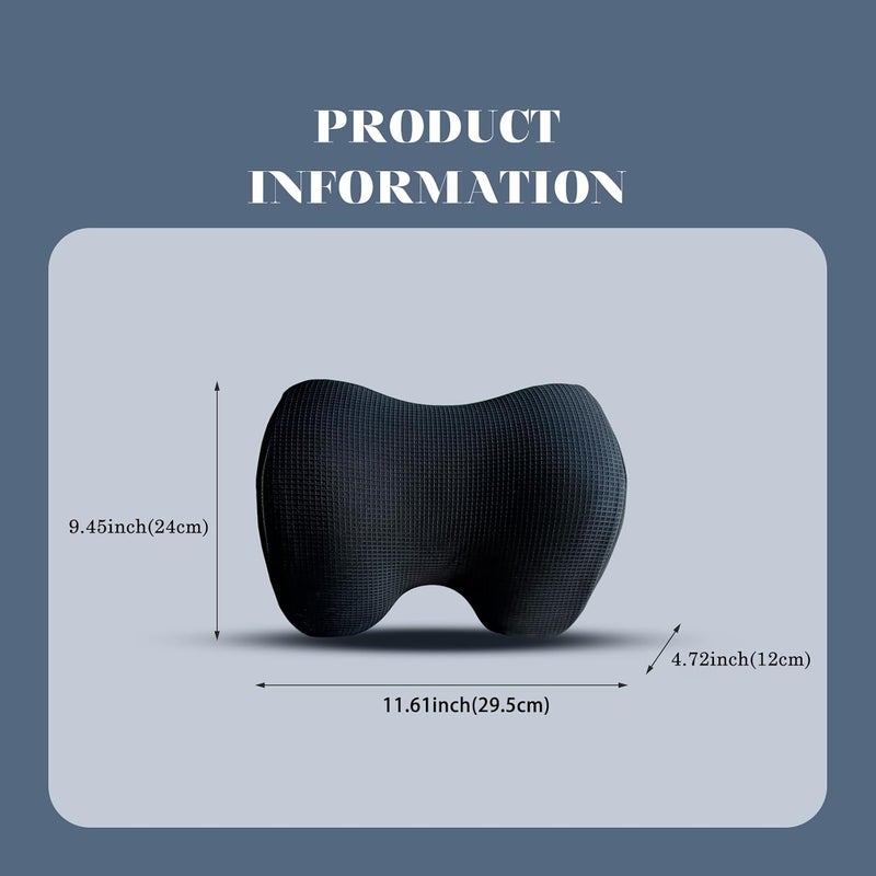 SPRFUFLY Make Relaxing Car Headrest Pillow, Car Pillow for Driving with Adjustable Strap, Breathable Removable Cover & Ergonomic Design - Softness Travel Car Neck Support Pillow(Black, 1PC) - Image 2