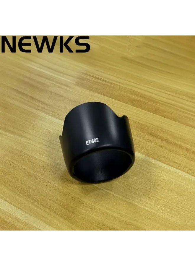 Lotus Shaped Camera Lens Hood For Canon 1200D 55 250mm 75 300mm Lenses Black 1pc - Image 1