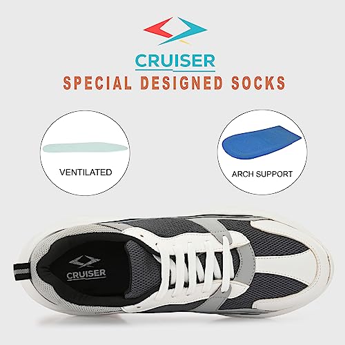 Cruiser Dynamo Chunky Sneakers for Men | Stylish Mesh Design | Lightweight & Comfortable |Casual Outfits for Boys | Durable Footwear 7 UK (2516-4) - Image 3