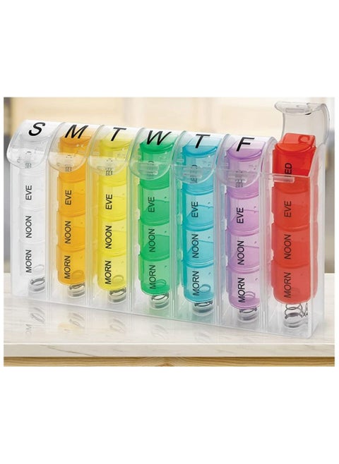 Weekly Pill Case To Organize Medication Schedules Four Times A Day