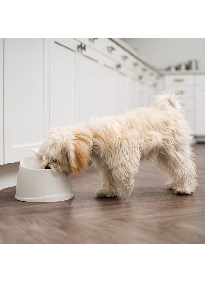 IRIS - Usa 44Oz / 1.3L Cat Water Fountain, For Dog & Cat With Two Flow Options Automatic Pet Water Fountain Bowl Silent And Replaceable Charcoal Filter, White - Image 1