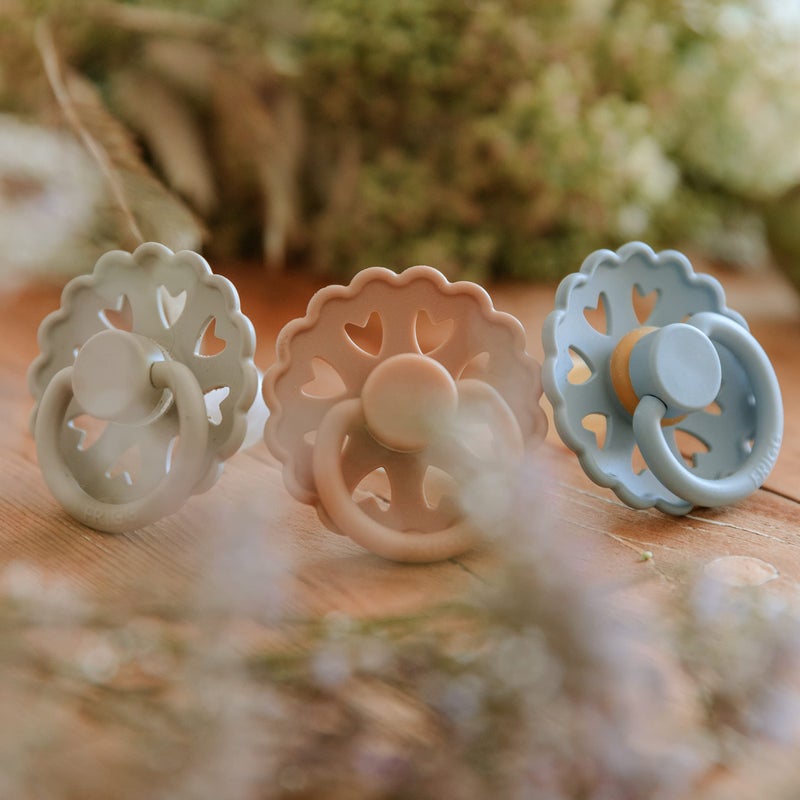 FRIGG Andersen Fairytale Natural Rubber Baby Pacifier | Made in Denmark | BPA-Free (Cream/Stone Blue, 6-18 Months) - Image 5