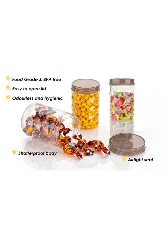 Tosaa Plastic Pet Storage Jar and Container Set of 18 (6 x 120ml, 6 x 650ml, 6 x 1.20ltrs), Red, Air Tight, Kitchen Organiser, BPA Free, Stackable - Image 3
