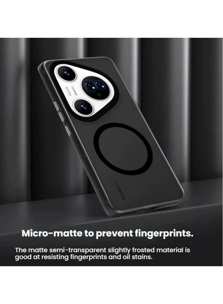 general Magnetic Case Compatible with Huawei Pura 80 Ultra (2025) Frosted Fingerprint-Free Wireless Charging Shockproof Armour Case for Pura 80 Ultra - Image 2