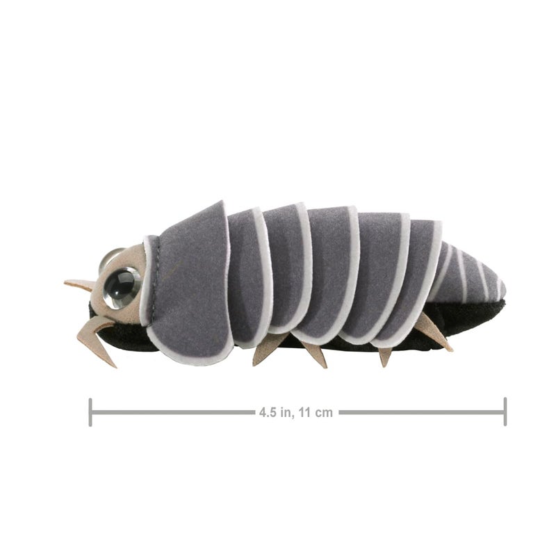 Folkmanis Mini Roly Poly Finger Puppet, Gray - Image 3