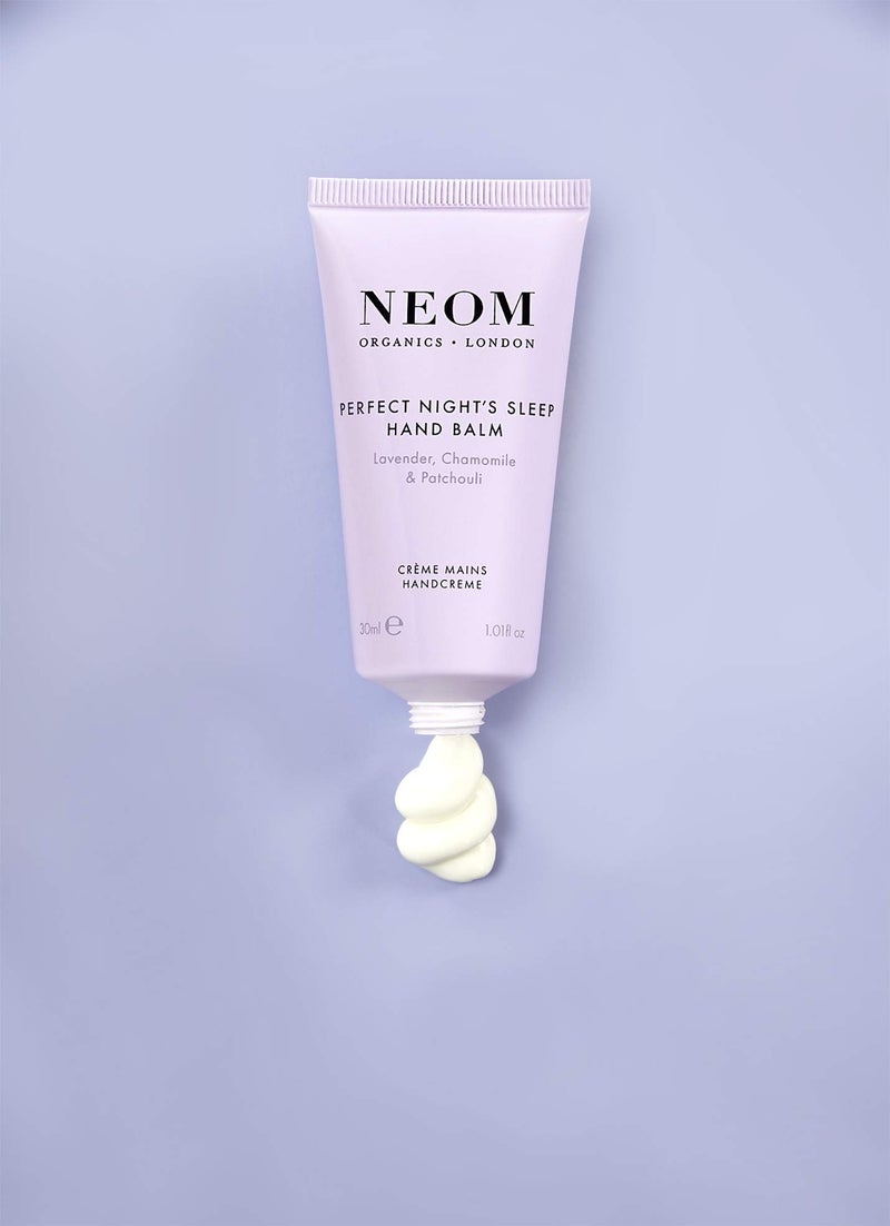 NEOM Neom – Hand Balm, 30ml | Perfect Night's Sleep Hand Cream | Lavender, Chamomile & Patchouli | Moisturizing & Nourishing | Cocoa & Shea Butter | 100% Natural Fragrance | Signature Sleepy Scent - Image 4