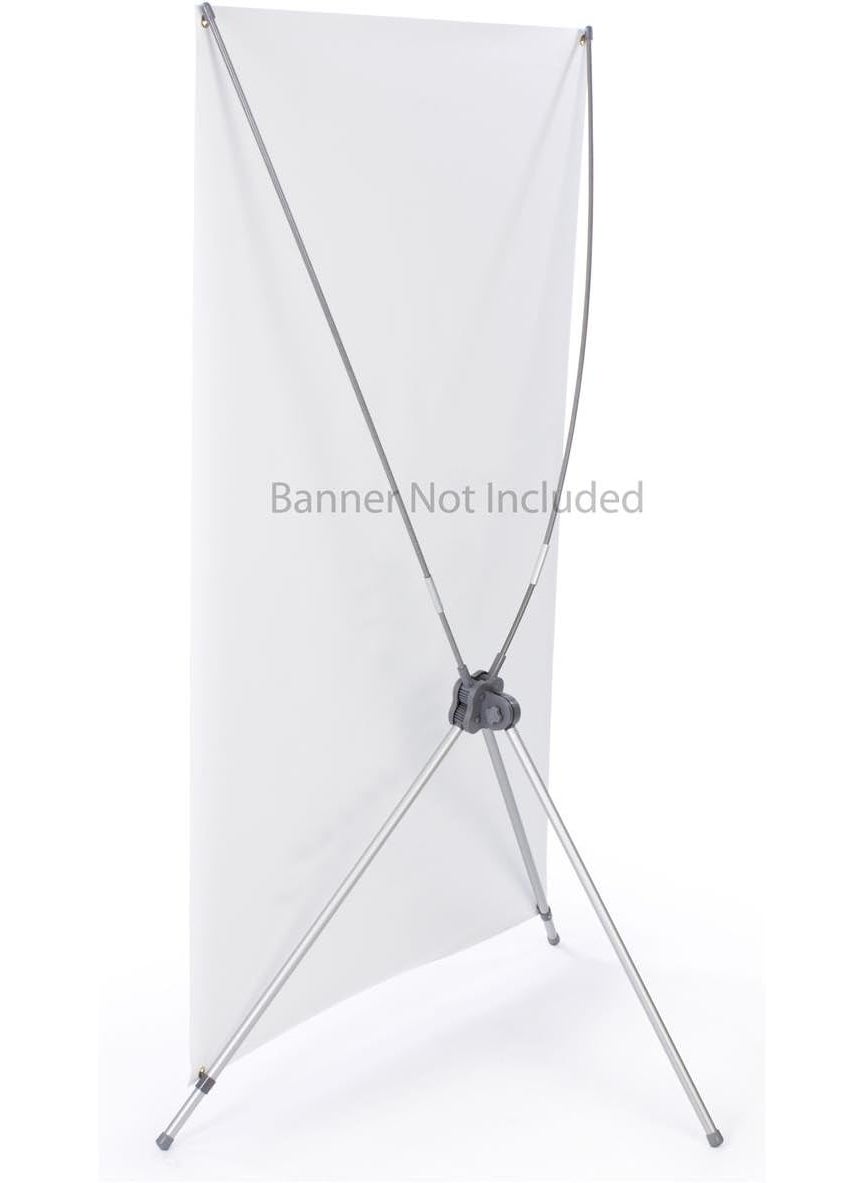 Displays2go Portable X Banner Stand with Hooks for Grommets Adjustable  Graphics NOT Included  - Image 3