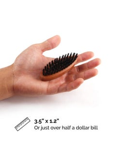 Zeus Pocket Beard Brush Boar Bristle Travel Beard & Mustache Brush For Menmade In Germany (Soft Bristles) N92  - Image 3