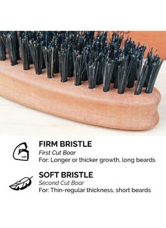 Zeus Pocket Beard Brush Boar Bristle Travel Beard & Mustache Brush For Menmade In Germany (Soft Bristles) N92  - Image 4