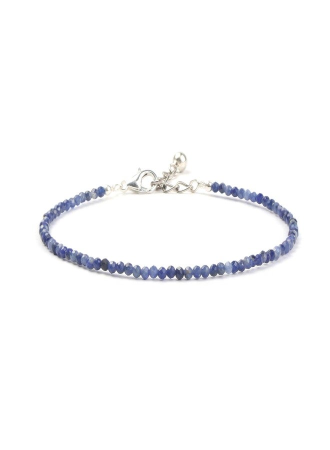SATVIK Lapis Lazuli Crystal Anklet for Women | Stone of Wisdom Truth Confidence | Natural Gemstone Anklet | Adjustable Spiritual Ankle Bracelet - Image 1