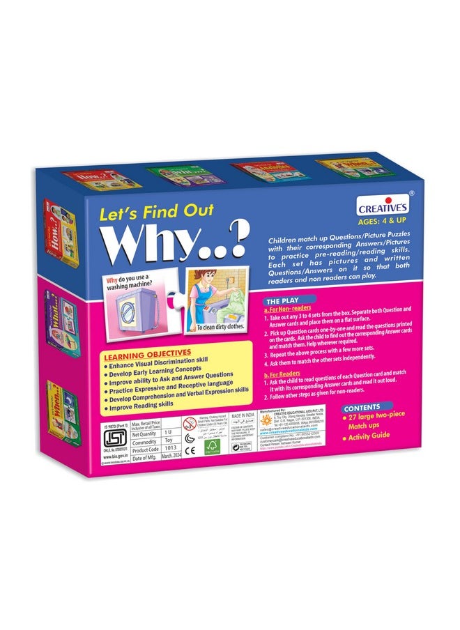 Creative's Creative's WH Series | Let's Find Out- WHY? | Question - Answer Puzzles Game |Learning Games for Kids | Picture Puzzle Game | Preschool Learning Games | Fun Educational Games for Ages 4 & Up  - Image 3