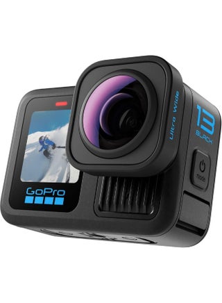كاميرا أكشن HERO13 بلاك ألترا وايد - مقاومة للماء مع فيديو بدقة 5.3K60 وصورة بدقة 27MP وزاوية رؤية 177 درجة + توافق مع عدسات سلسلة HB - مع ضمان رسمي من GoPro الإمارات - view 3