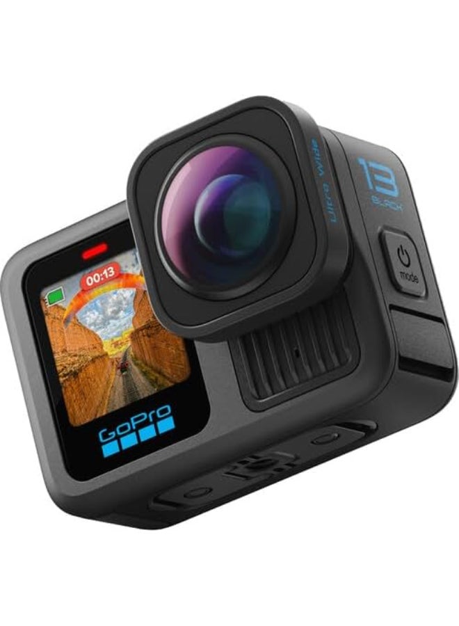 جو برو كاميرا أكشن HERO13 بلاك ألترا وايد - مقاومة للماء مع فيديو بدقة 5.3K60 وصورة بدقة 27MP وزاوية رؤية 177 درجة + توافق مع عدسات سلسلة HB - مع ضمان رسمي من GoPro الإمارات - Image 4