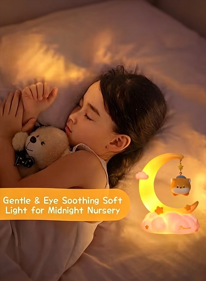 Comysubao Portable Kids Night Light, Rechargeable Cute LED Desk Lamp for Bedroom, Shelf Ornament Bedside Glow Light, Safe Soft Nightlight for Baby Kids Adults, Birthday Gift - Image 5