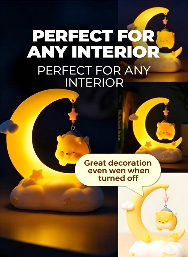 Comysubao Portable Kids Night Light, Rechargeable Cute LED Desk Lamp for Bedroom, Shelf Ornament Bedside Glow Light, Safe Soft Nightlight for Baby Kids Adults, Birthday Gift - Image 4