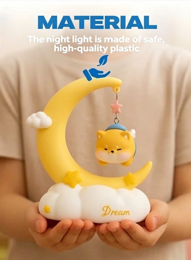 Comysubao Portable Kids Night Light, Rechargeable Cute LED Desk Lamp for Bedroom, Shelf Ornament Bedside Glow Light, Safe Soft Nightlight for Baby Kids Adults, Birthday Gift - Image 3
