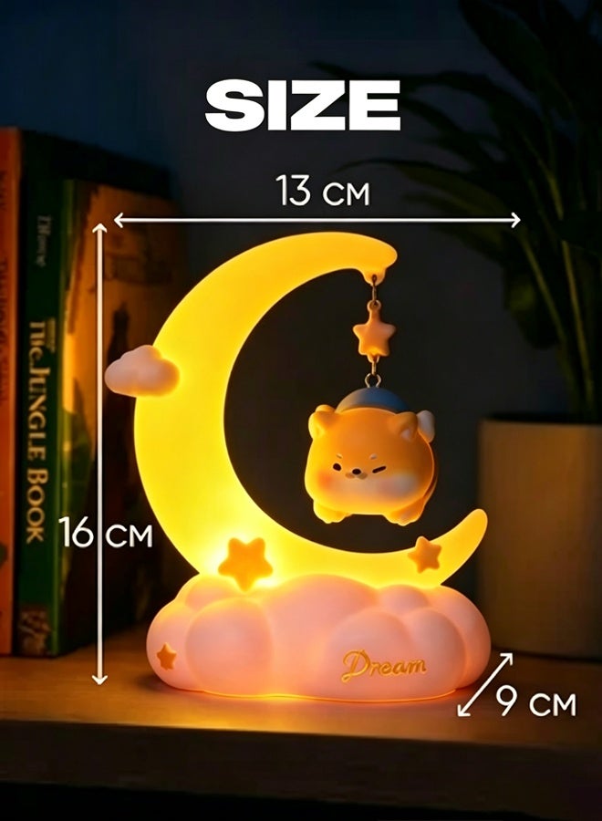 Comysubao Portable Kids Night Light, Rechargeable Cute LED Desk Lamp for Bedroom, Shelf Ornament Bedside Glow Light, Safe Soft Nightlight for Baby Kids Adults, Birthday Gift - Image 2
