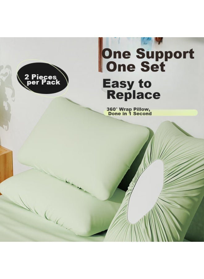 Jajalin Disposable Pillowcases, Travel Accessories, Thickened Pillow Covers, For Double Beds On Trains, Single Beds In Hotels, Bedding, 2 Pieces - Image 2