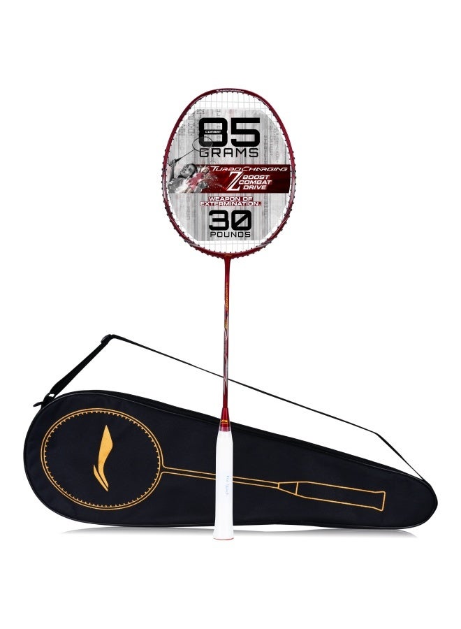 Li-Ning Li_Ning Turbo Charging Z Boost Combat Carbon Fibre Racket Strung Badminton Racket with Free Full Cover (Red/Black) - Premium Badminton Racquets for Performance, Durability and Everyday Use - Image 2