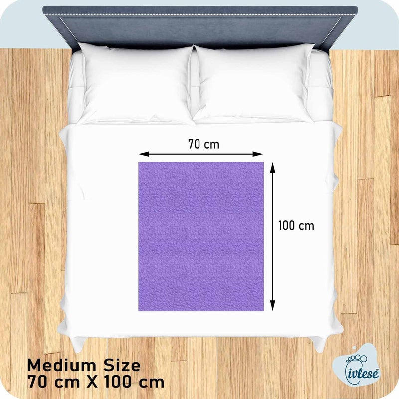 IVLESE Waterproof & Washable Baby Care Quick Dry Sheet (Medium Size, Lilac Color, Pack of 2) - Image 4