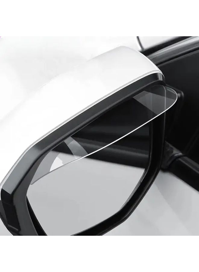 Transparent PVC Side Window Visors 2pcs Easy Install Sun Rain Protection - Image 1