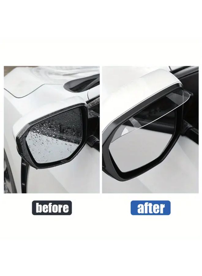 Transparent PVC Side Window Visors 2pcs Easy Install Sun Rain Protection - Image 4