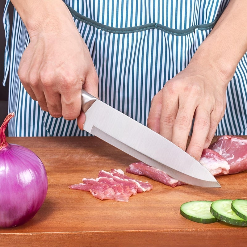 Chef's Knife - Durable Heavy-Duty Stainless Steel Blade with Ergonomic Handle for Efficient Chopping and Slicing in Large Culinary Tasks - Image 5