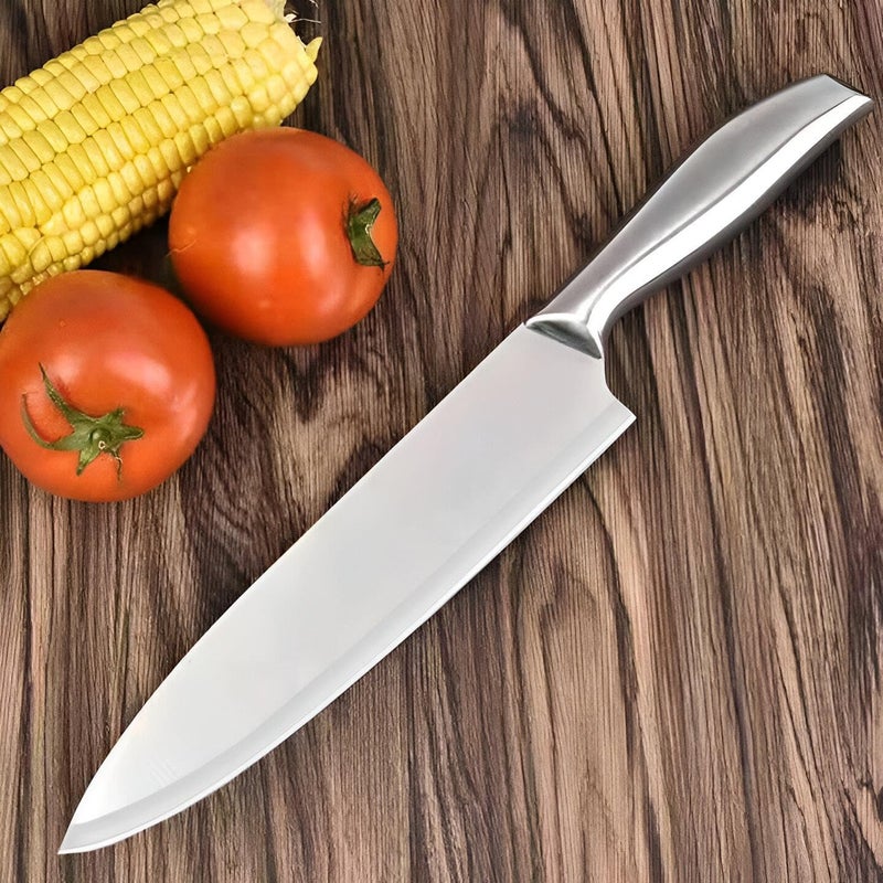 Chef's Knife - Durable Heavy-Duty Stainless Steel Blade with Ergonomic Handle for Efficient Chopping and Slicing in Large Culinary Tasks - Image 1