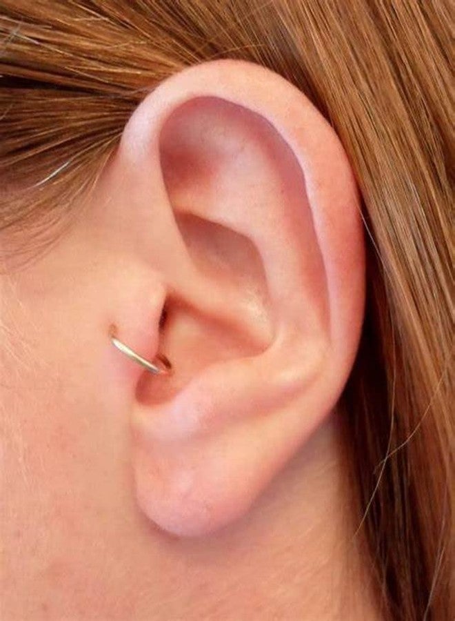 D.Bella 22G Simple Half Hoop Nose Rings - 8mm Surgical Steel Nose Hoops - Image 5