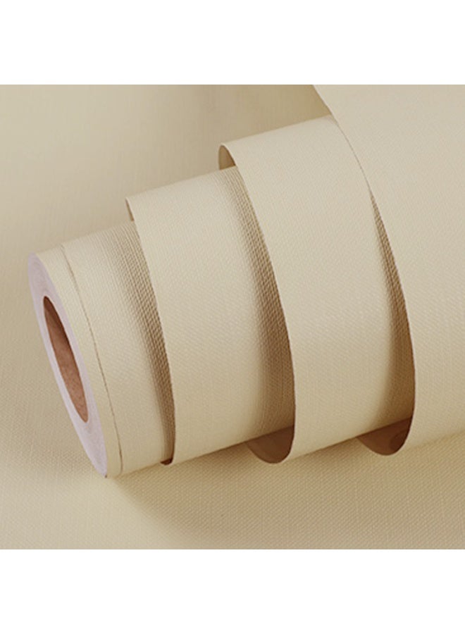 نوايوو ورق حائط قابل للتقشير واللصق، لون أصفر باهت، مقاس 60 سم × 10 م، ورق حائط لاصق مقاوم للماء، ورق حائط ذاتي اللصق، ورق حائط ديكوري، لفافة فينيل للجدران والمطبخ وغرفة النوم - Image 2