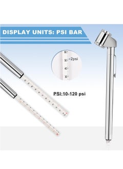 Oasisgalore Pencil Tire Pressure Gauge, 10-120PSI Dual Head Air Gauge Tire Pressure Tire Valve Gauge for Truck Car RV ATV Motorcycle (1 PACK)  - Image 3