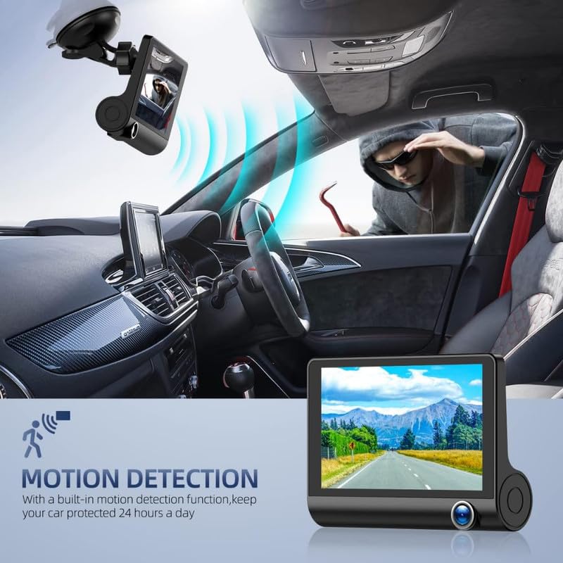 Lapras 𝟏𝟓 𝐘𝐞𝐚𝐫𝐬 𝐖𝐚𝐫𝐫𝐚𝐧𝐭𝐲 Rugged 3-Way Dash Cam with Full HD Recording – Built-in G-Sensor, Waterproof Rear Camera, Smart Exposure, and Motion Detection for 24/7 Monitoring. - Image 5