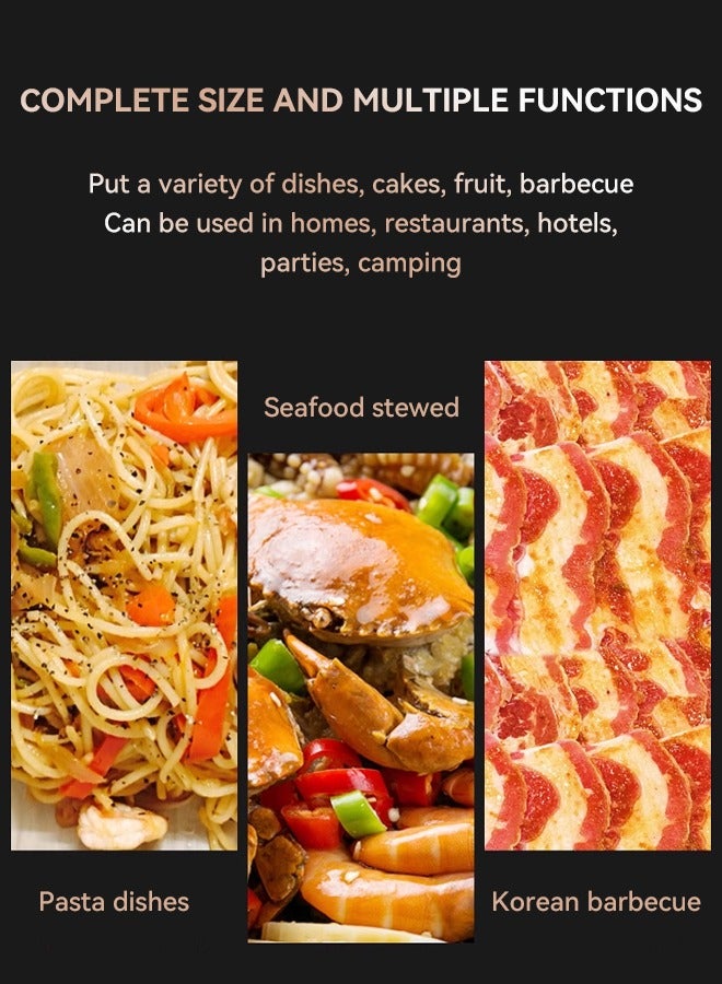 Morlife 304 Stainless Steel Dinner Plate，Stainless Steel Plates Set of 2 Metal Dinner Plates 20cm ,Shatterproof & Dishwasher Safe - Image 3